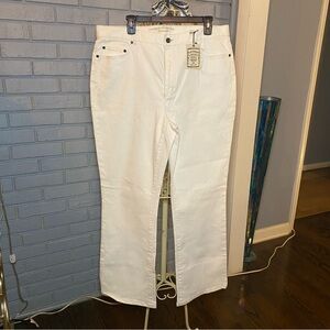 Vintage Ralph Lauren Women's Bootcut White Jeans Size 16